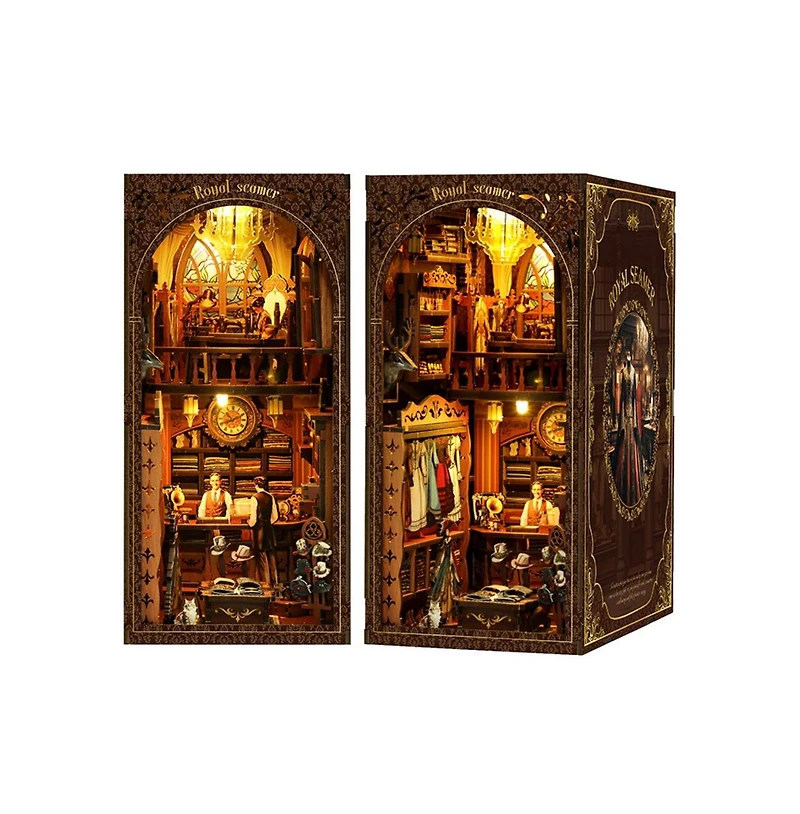 Hansilk Diy Book Nook Kit Diy Miniature House Kit Dollhouse Booknook Tiny House Decor 3D Wooden Puzzle, Bookshelf Decor, Gifts (The Royal Seamstress