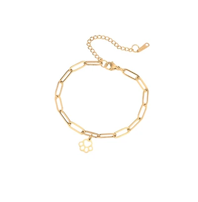 LoyalPrint Delicate Paw Print Link Bracelet