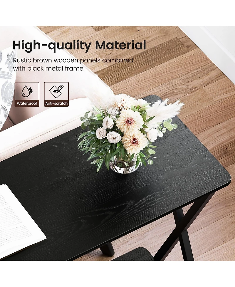gaomon Side Table, 41.3" Narrow Console Table, Entryway Table with Metal Frame, Sofa Table, Hallway Table, Display Table for Living Room, Foyer, Bedro