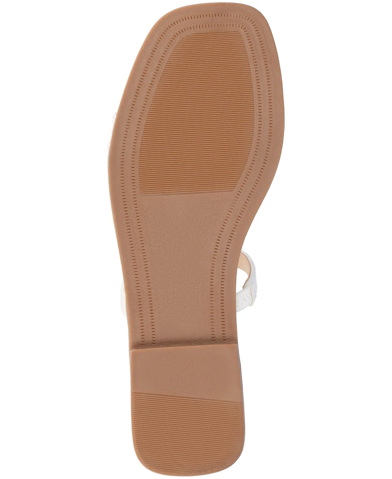 Journee Collection Women's Brisa Multi Strap Slip On Flat Sandals