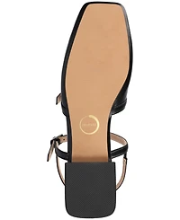 Journee Collection Women's Gretchenn Multi Strap Square Toe Mary Jane Flats