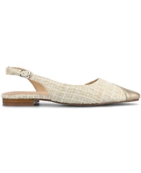 Journee Collection Women's Daphnne Slingback Pointed Cap Toe Flats