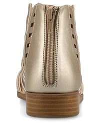 Journee Collection Women's Delilah Gladiator Sliver Wedge Sandals