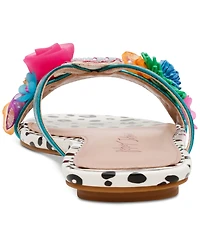 Betsey Johnson Women's Avin Strappy Novelty Slide Sandals