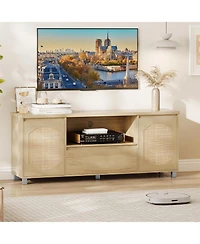 Gaomon Rattan Tv Stand for 65 Inch Tv