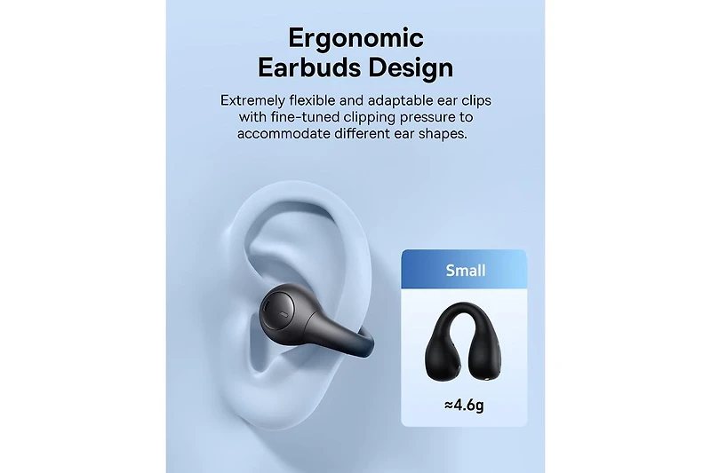 Baseus True Wireless Earbuds Bluetooth 5.3 Open Ear Headphones Sport Earphones,AirGo White