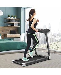 Folding Compact Treadmill with App Control Speaker and 12 Preset Programs