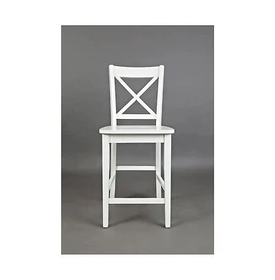 Jofran Simplicity Solid Wood Classic X-Back Counter Stool (Set of 2)