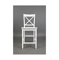 Jofran Simplicity Solid Wood Classic X-Back Counter Stool (Set of 2)