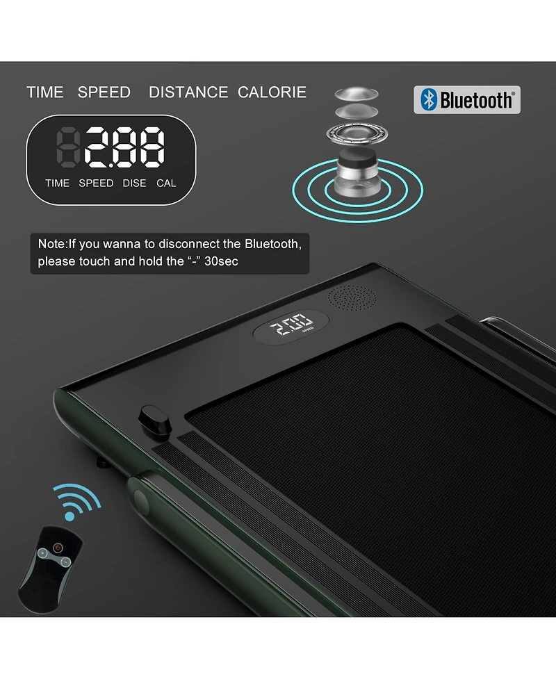 2.25HP 2 in 1 Folding Treadmill with App Speaker Remote Control