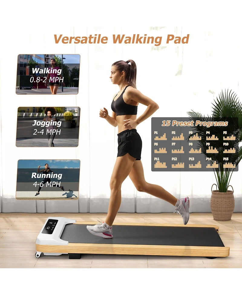 Under Desk Treadmill with Remote Control and Led Display for Home Office