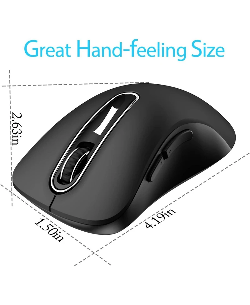 memzuoix 2.4G Wireless Mouse + Usb Wired Mouse for Laptop, Desktop, Pc, MacBook- 2 Pack