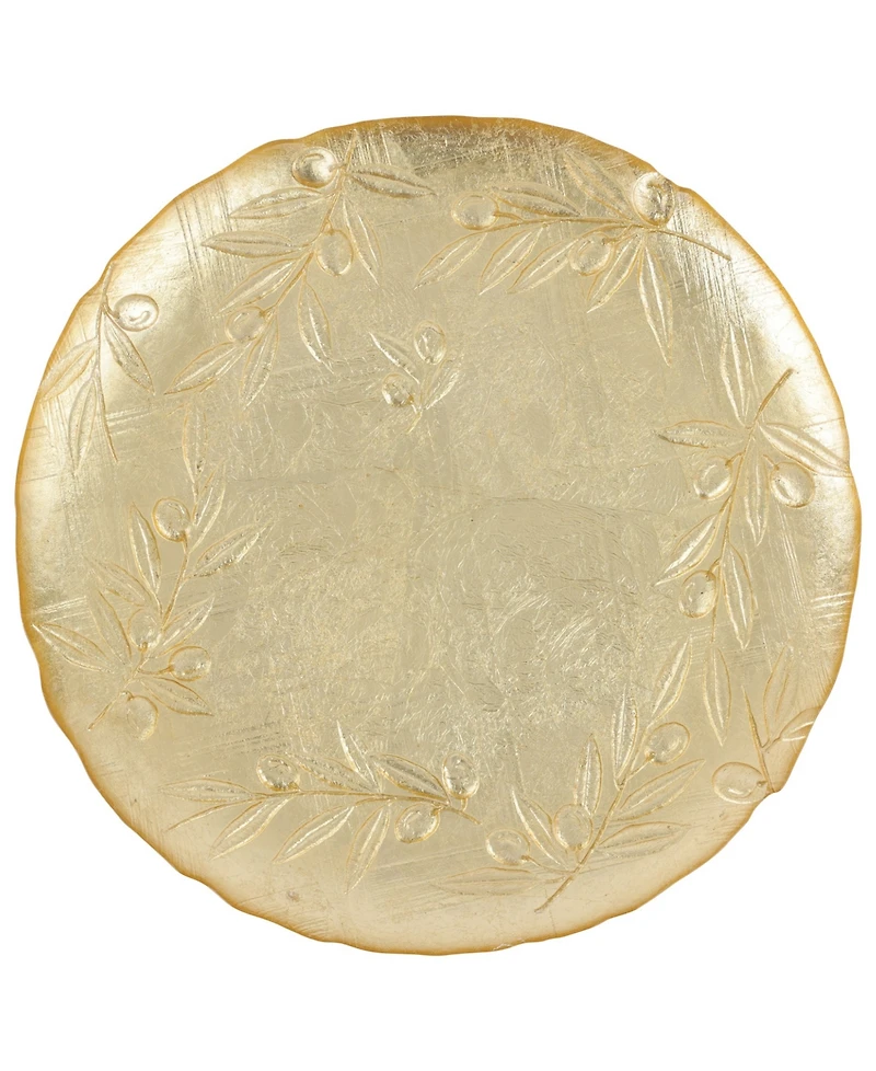 Vietri Moon Glass Olive Round Platter