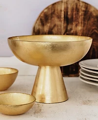 Vietri Moon Glass Small Pedestal Bowl
