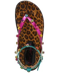 Betsey Johnson Women's Conley Gemstone Platform Footbed Sandals
