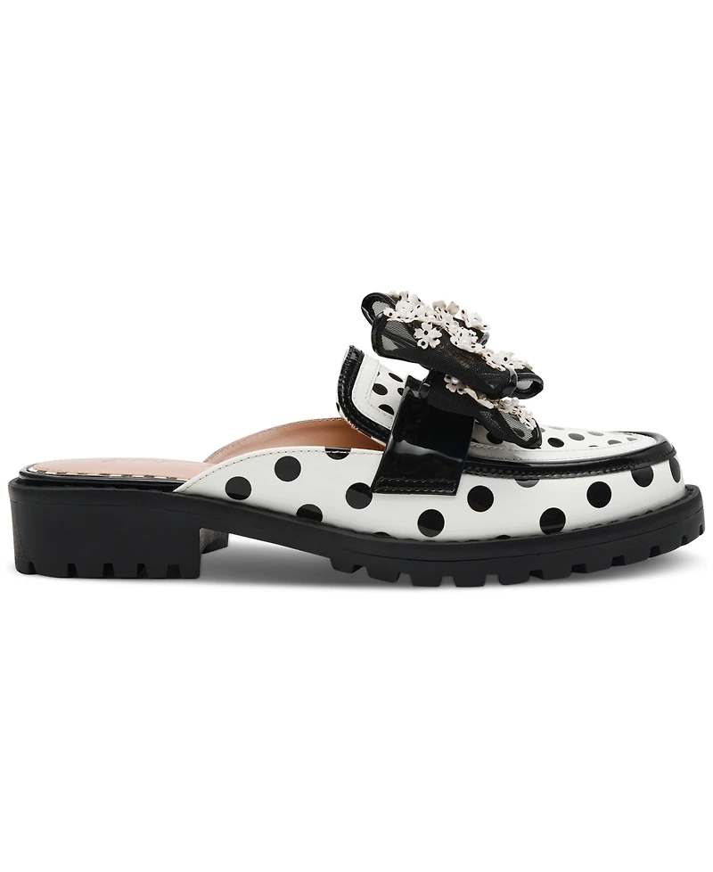 Betsey Johnson Women's Evaline Bow Embellished Slip-On Loafers