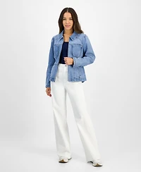 Democracy Women's Cotton Denim Peplum-Hem Jacket
