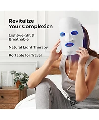 LifePro Led Light Therapy Face Mask - 3-Color Red Light Therapy for Face and Neck - Portable Home Facial Experience