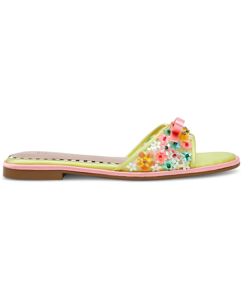 Betsey Johnson Women's Teasee Floral Slide Sandals