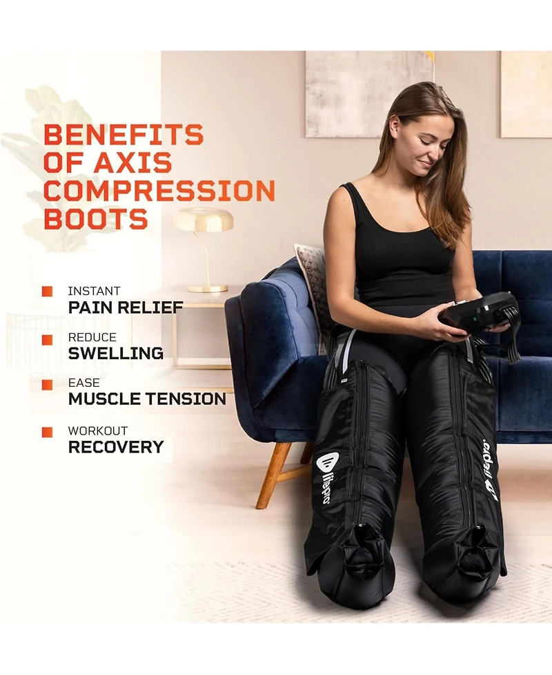 LifePro Air Compression Leg Massager for Circulation, Pain Relief, and Recovery - Covers Legs, Calf, Thigh, and Foot