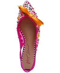 Betsey Johnson Women's Laylah Floral Slingback Flats