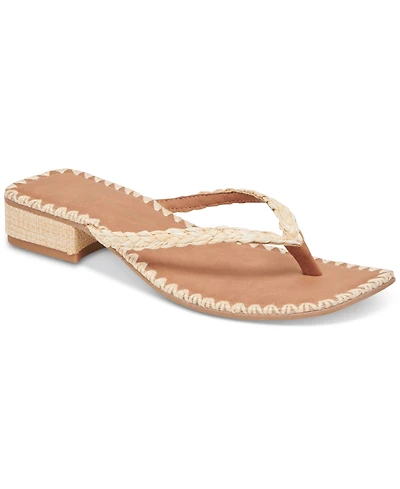 Dolce Vita Women's Barty Whipstitch Thong Low Heel Sandals
