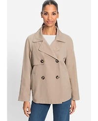 Olsen Women's Cropped Trench