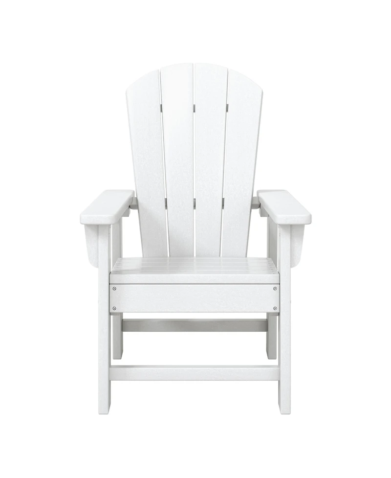 Kids Outdoor Adirondack Plastic Patio Chair (Set of