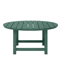 5-Piece Outdoor Patio Hdpe Adirondack Chair With Round Coffee Table Conversation Set