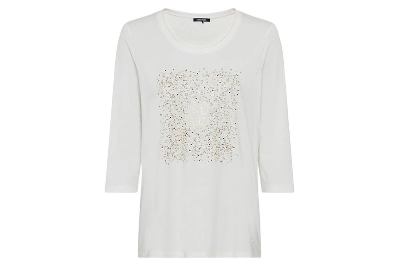 Olsen Women's Embellished Metallic Print T-Shirt