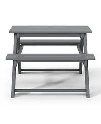 Outdoor Patio Kids Hdpe Plastic Picnic Bench Table