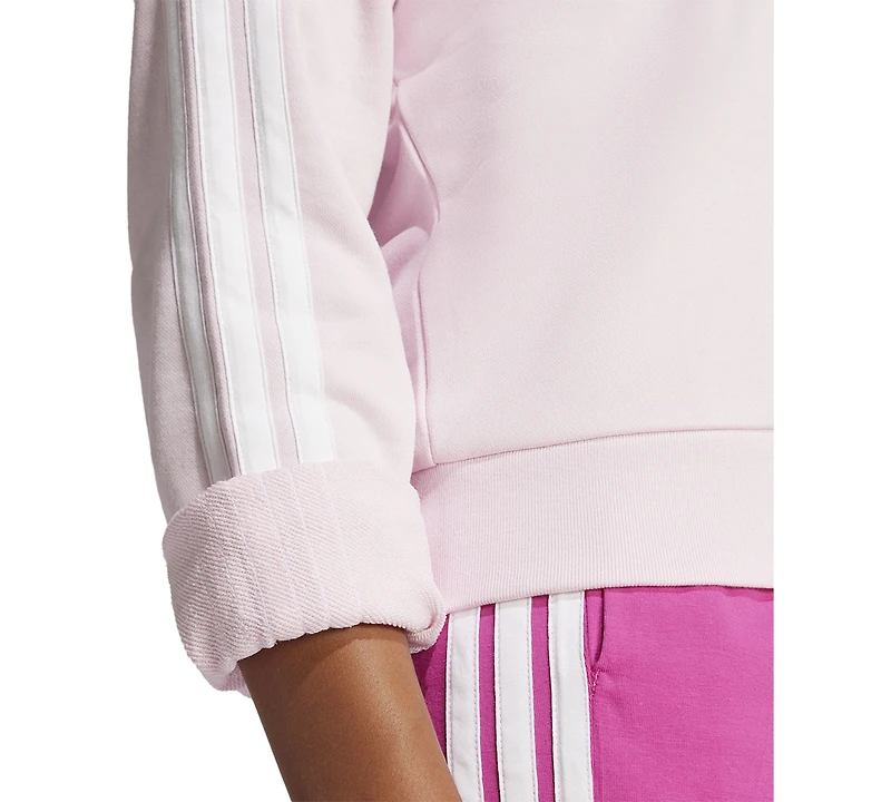 adidas Women's Essentials 3-Stripes French Terry V-Neck Sweatshirt
