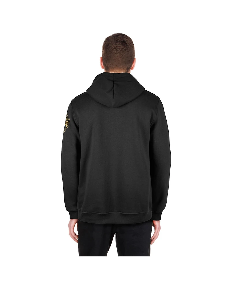 New Era Men's Black Los Angeles Lakers 2024/25 City Edition Chenille Heavyweight Pullover Hoodie