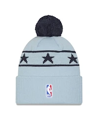 New Era Men's Light Blue Washington Wizards 2024/25 City Edition Cuffed with Pom Knit Hat
