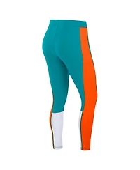 Wear By Erin Andrews Women's Aqua/Orange Miami Dolphins Color-Block Leggings