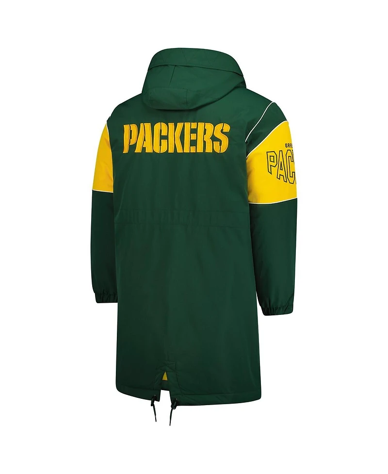 Starter Men's Green Green Bay Packers Dynasty Polyfill Stadium Full-Zip Jacket