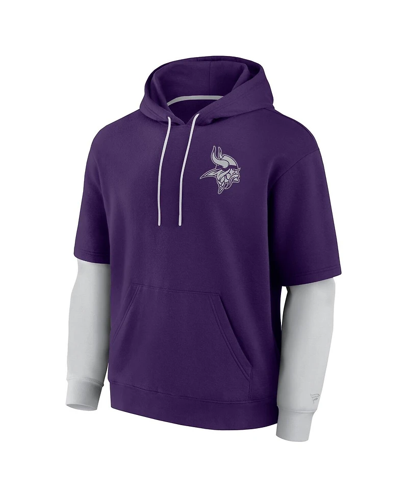 Fanatics Men's and Women's Purple Minnesota Vikings Sleek Elements Pullover Hoodie