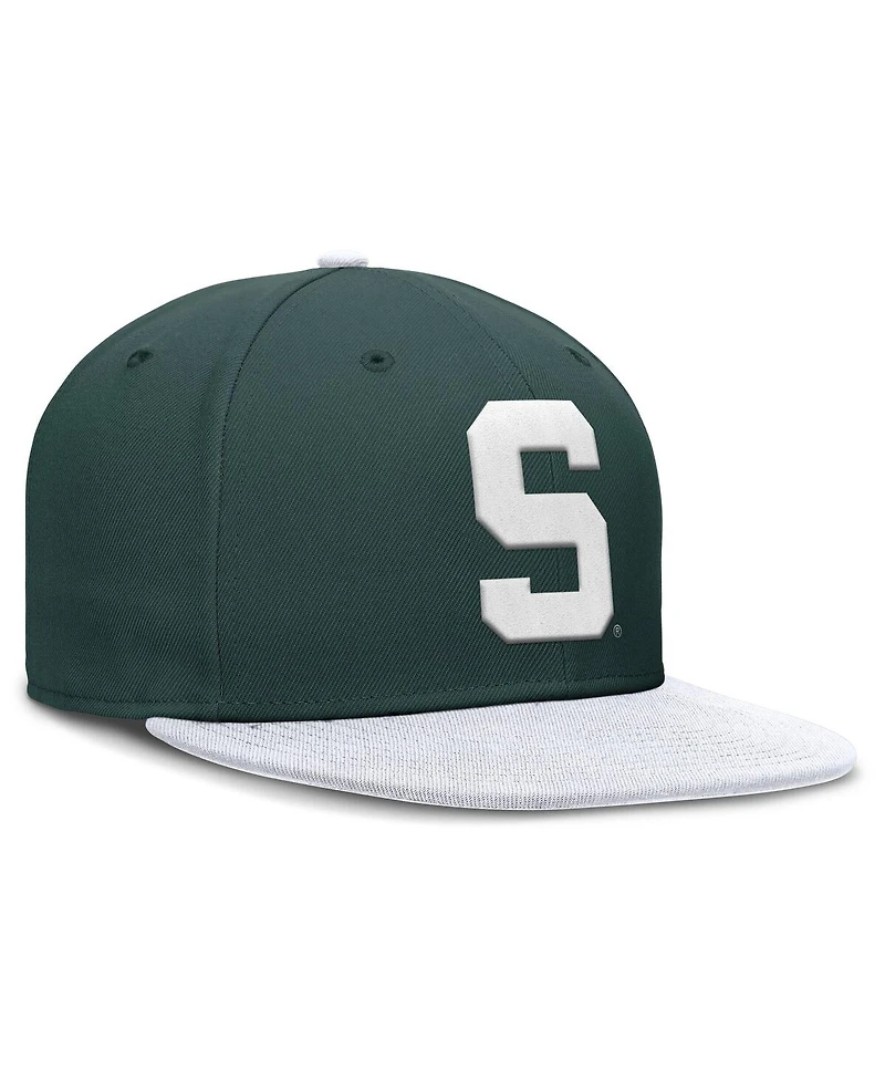 Nike Men's Green/White Michigan State Spartans Two-Tone Primetime Performance Fitted Hat