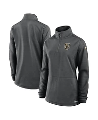 Fanatics Women's Gray Vegas Golden Knights Authentic Pro Rink Lightweight Quarter-Zip Pullover Top
