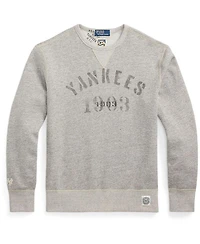 Polo Ralph Lauren Men's Heather Gray New York Yankees Pullover Sweatshirt