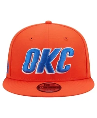 New Era Men's Orange Oklahoma City Thunder Jersey Hook Statement Edition 9FIFTY Snapback Hat