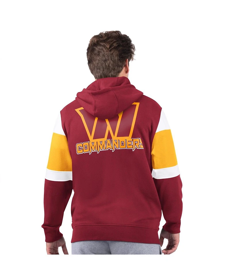 Starter Men's Burgundy Washington Commanders Extreme Full-Zip Hoodie