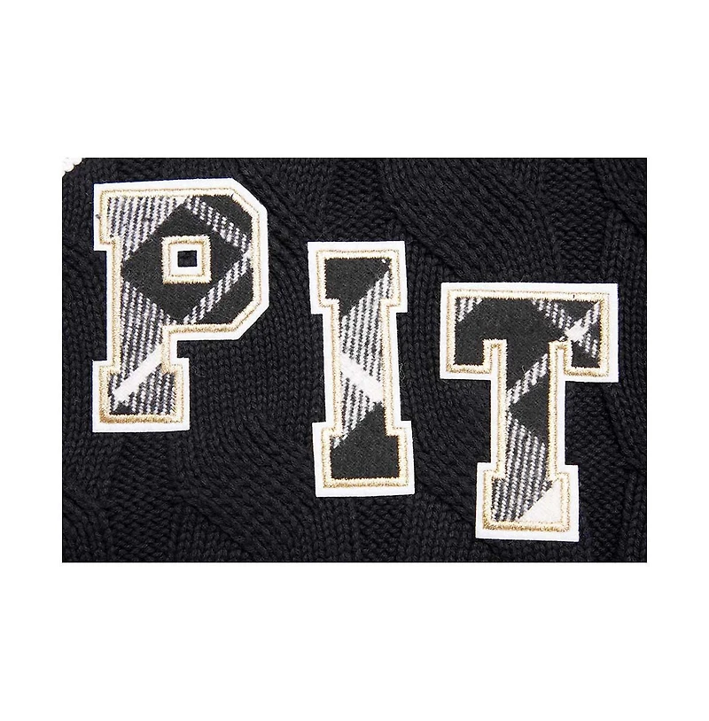 Pro Standard Women's Black Pittsburgh Steelers Prep V-Neck Pullover Sweater