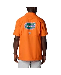 Columbia Men's Orange Florida Gators Pfg Slack Tide Omni-Shade Button-Up Camp Shirt