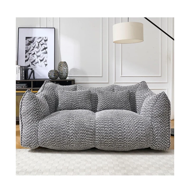 Bean Bag Chair for Adults, Cozy Chenille Sofa, Perfect Gaming, Reading, and Relaxing-The Pop Home