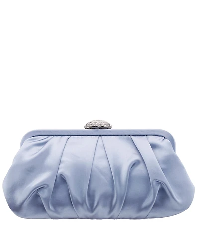 Nina Pleated Frame with Crystal Clasp Clutch