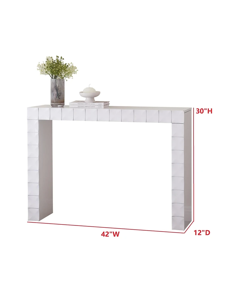 Kings Brand Furniture Turlock Wooden Console Table - Minimalist Sofa Table, Side Table, Entryway Table and Display Table