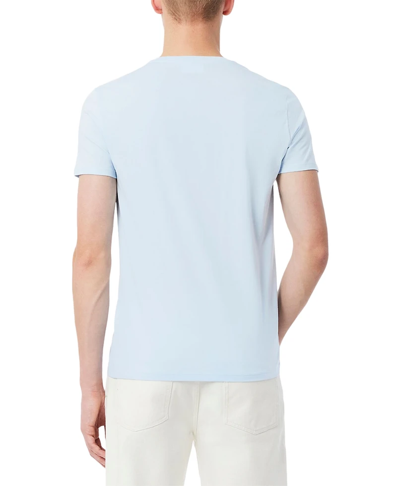 Men's Lacoste Classic V-Neck Soft Pima Cotton Tee Shirt - T01