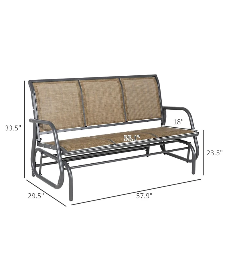 Outdoor Courtyard Seating for 3 People Comfortable Patio Bench Set for Relaxing and Entertaining