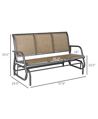 Outdoor Courtyard Seating for 3 People Comfortable Patio Bench Set for Relaxing and Entertaining